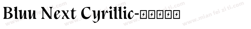 Bluu Next Cyrillic字体转换